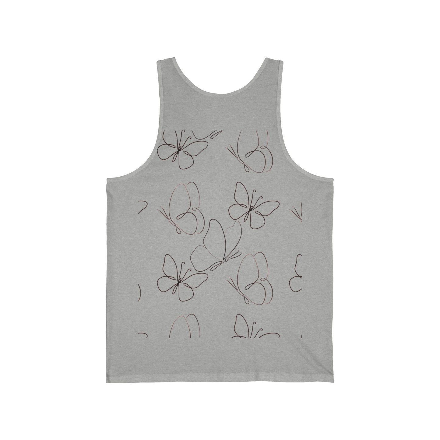Butterfly Design Unisex Jersey Tank - Perfect for Summer and Casual Wear