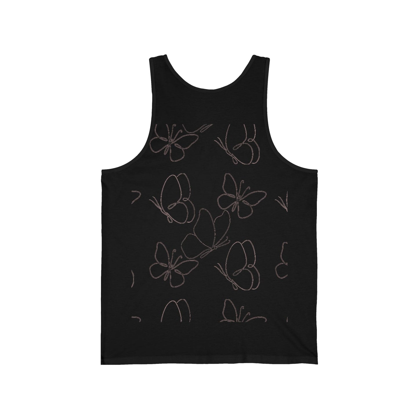 Butterfly Design Unisex Jersey Tank - Perfect for Summer and Casual Wear