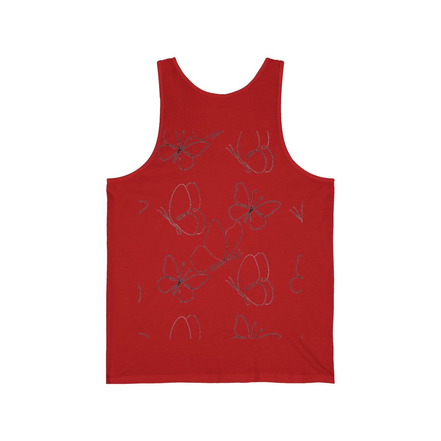 Butterfly Design Unisex Jersey Tank - Perfect for Summer and Casual Wear