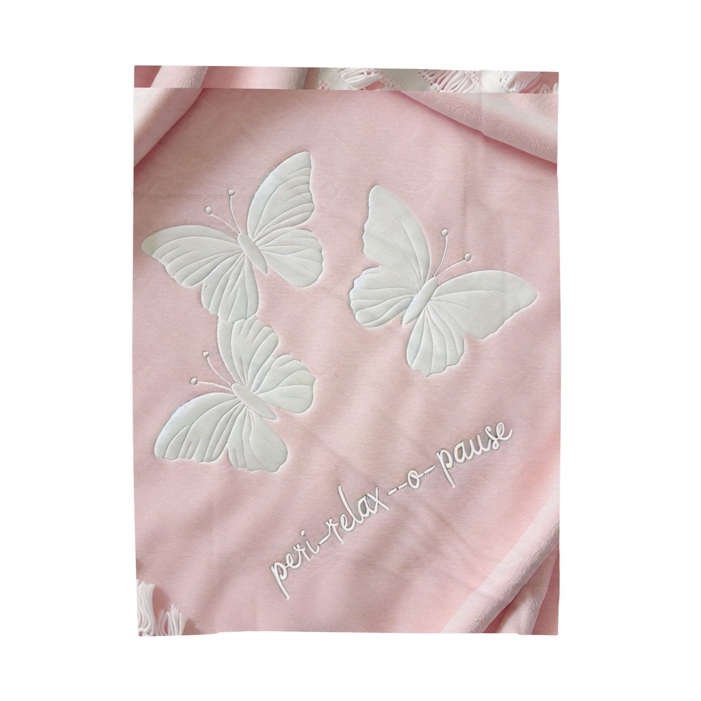 Butterfly Velveteen Plush Blanket - Peri-Relax-O-Pause