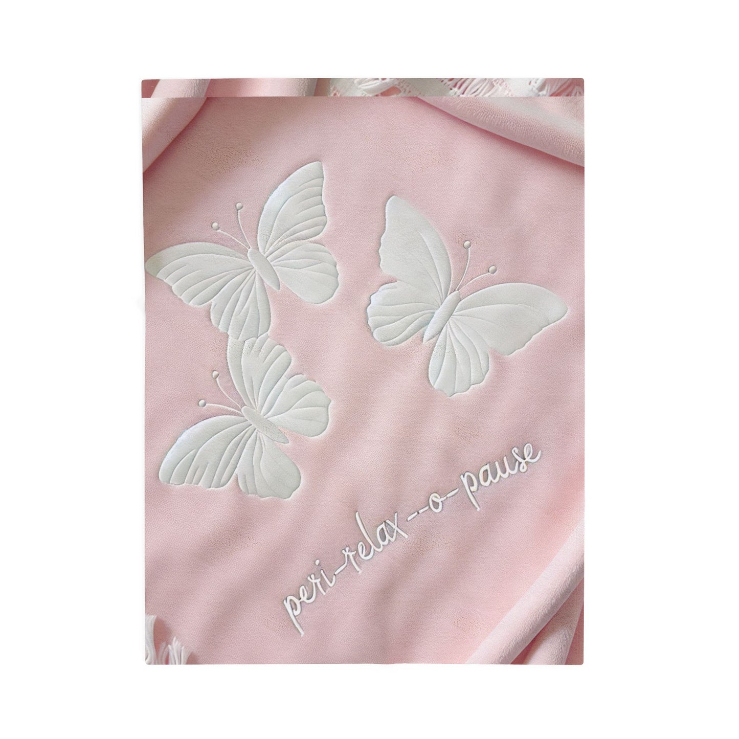 Butterfly Velveteen Plush Blanket - Peri-Relax-O-Pause