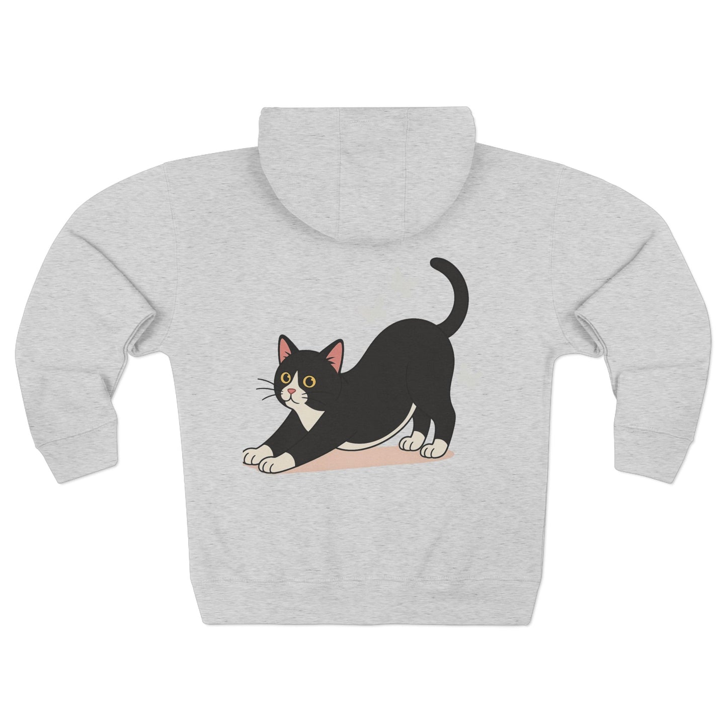 Cozy Cat Lover Zip Hoodie - Adorable Tuxedo Cat Design