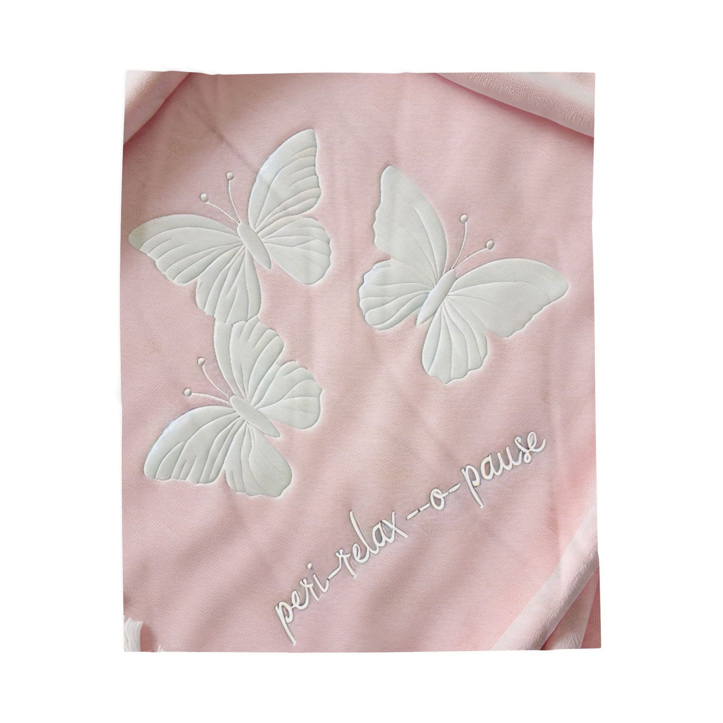 Butterfly Velveteen Plush Blanket - Peri-Relax-O-Pause
